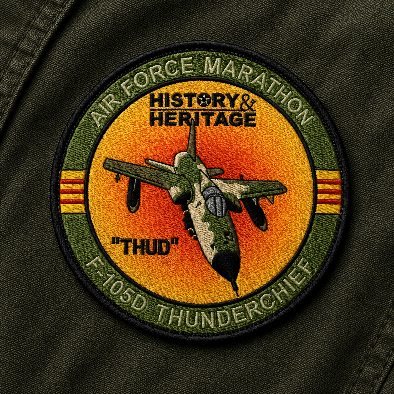 Stylized Thud patch design